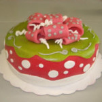 ROZE-GROEN BOLLETJES CAKE