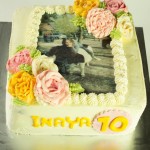 Flower with Picture Cake