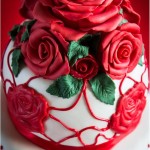 Valentine rose cake 3